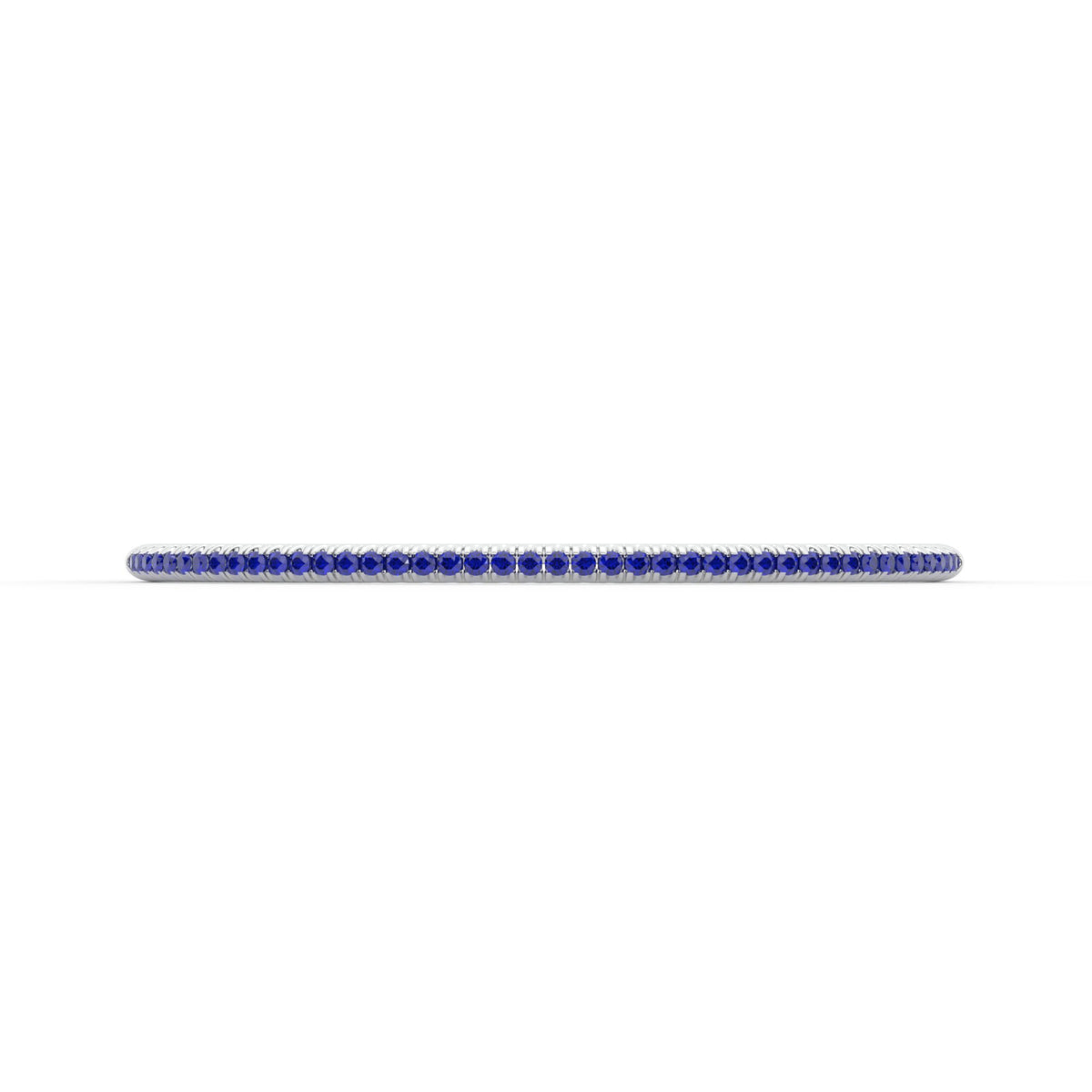 Centuria™ Bangle with Half Pavé blue sapphire, 14K white gold, 18K white gold