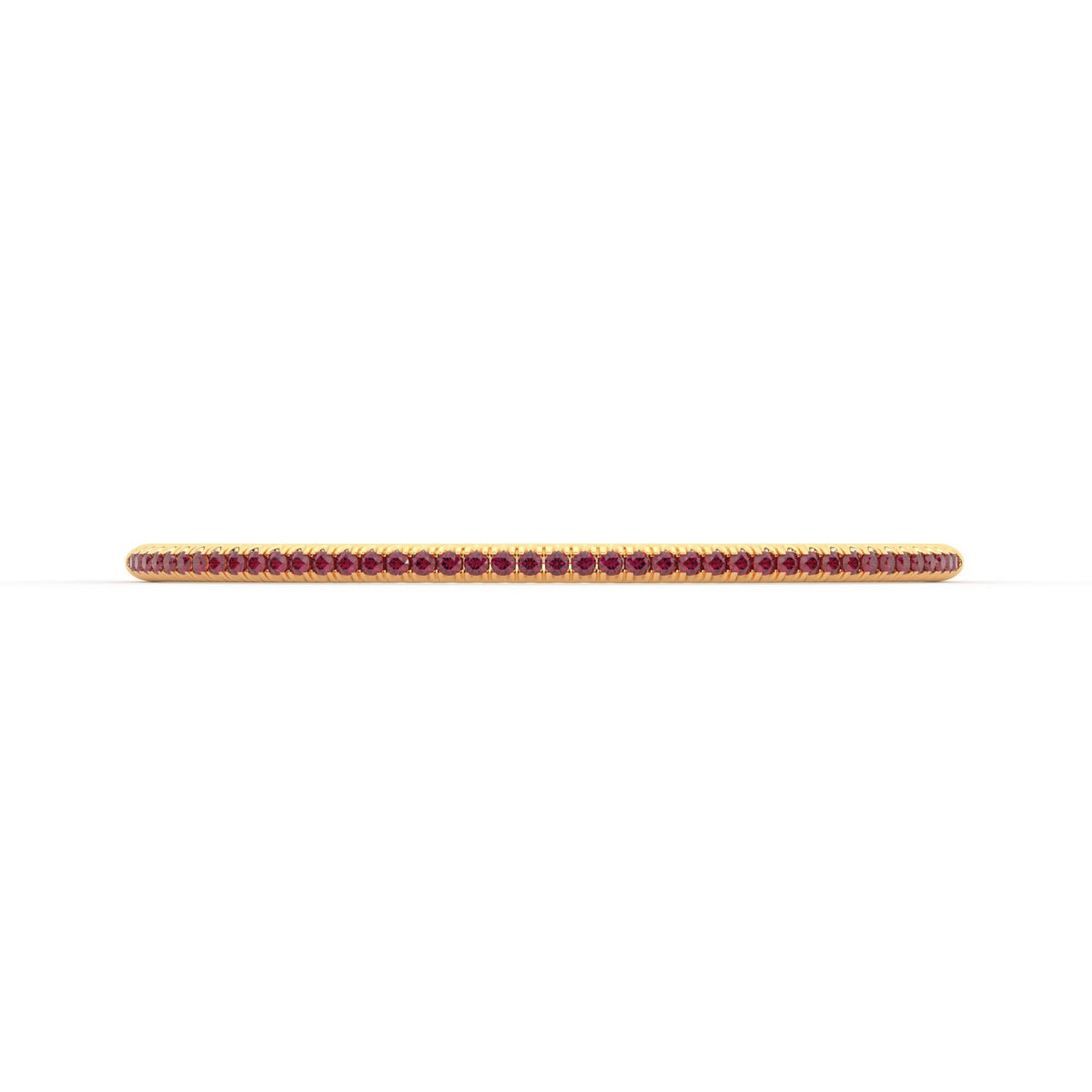 Centuria™ Bangle with Half Pavé ruby, 14K yellow gold, 18K yellow gold