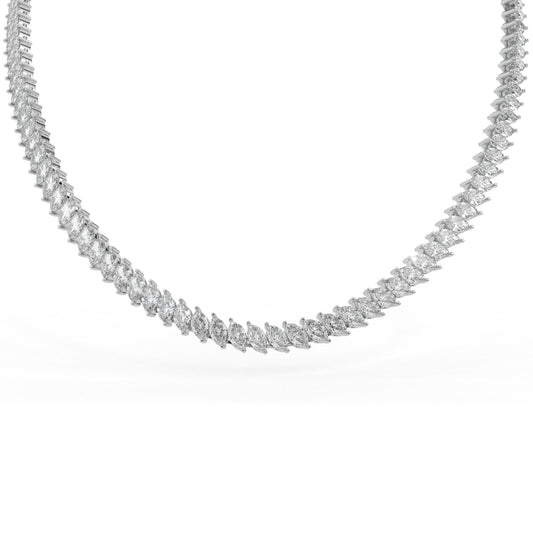 14K white gold, 18K white gold