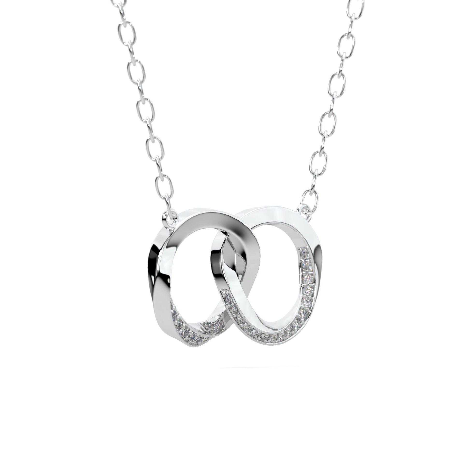 14K white gold, 18K white gold