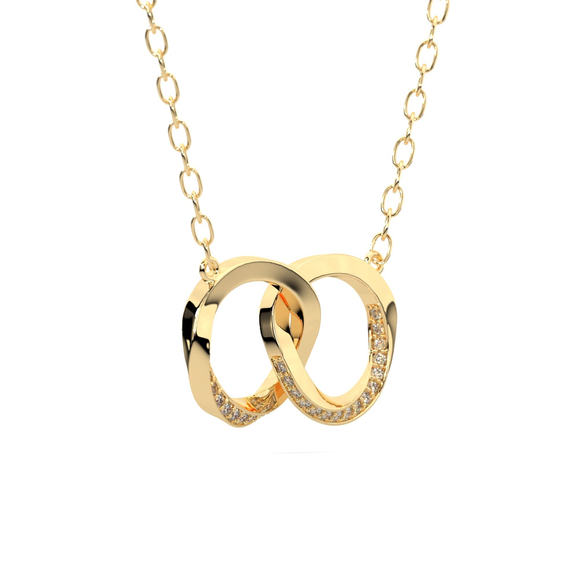Majestic diamond pendant in yellow gold, 14K yellow gold, 18K yellow gold