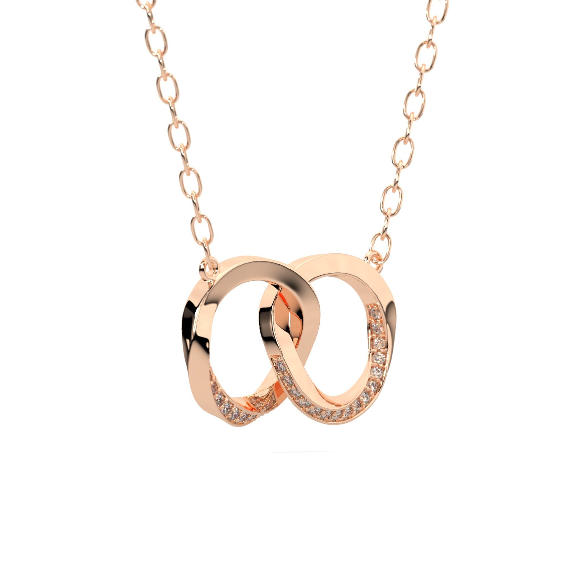 Majestic diamond pendant in rose gold, 14K rose gold, 18K rose gold