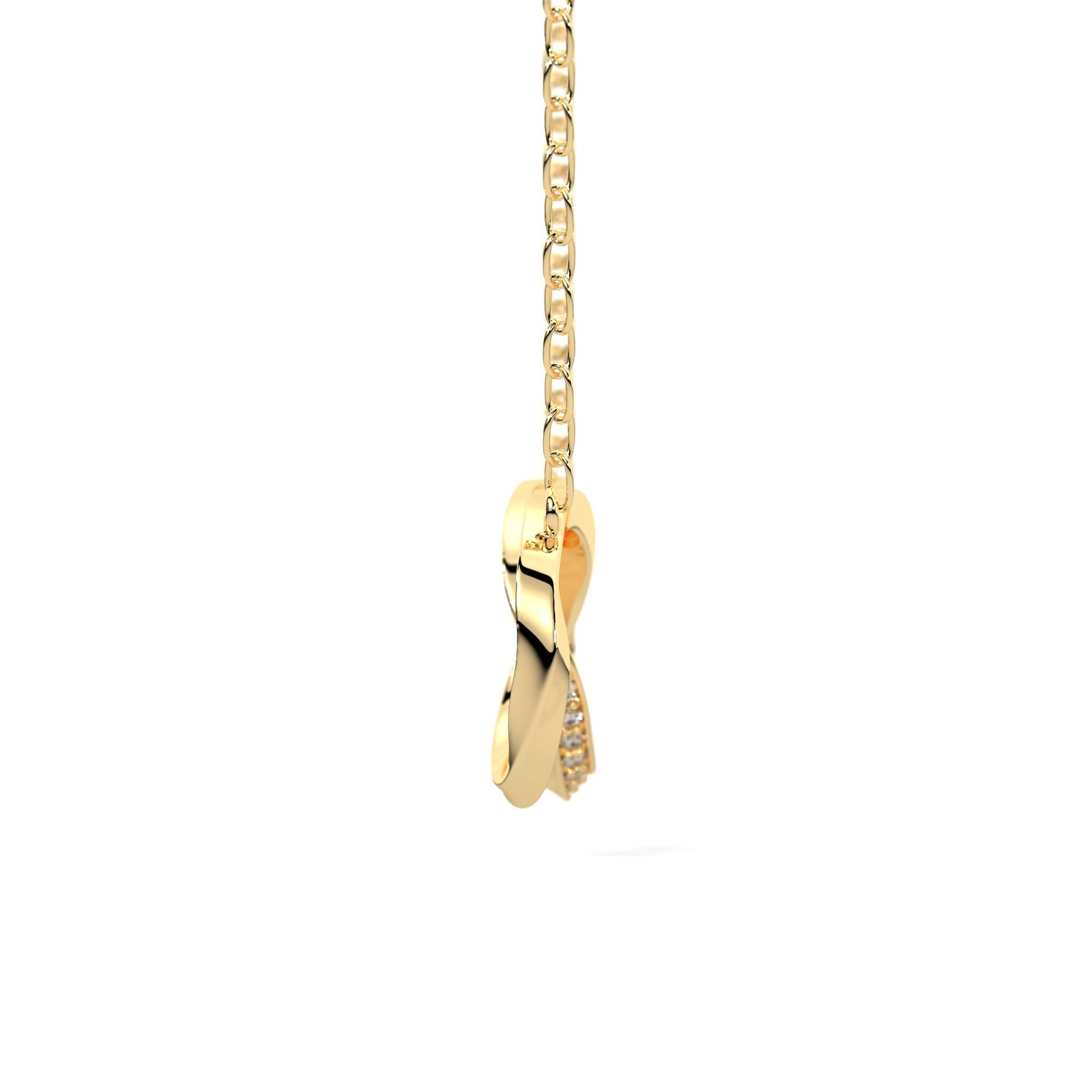Majestic diamond pendant in yellow gold, 14K yellow gold, 18K yellow gold
