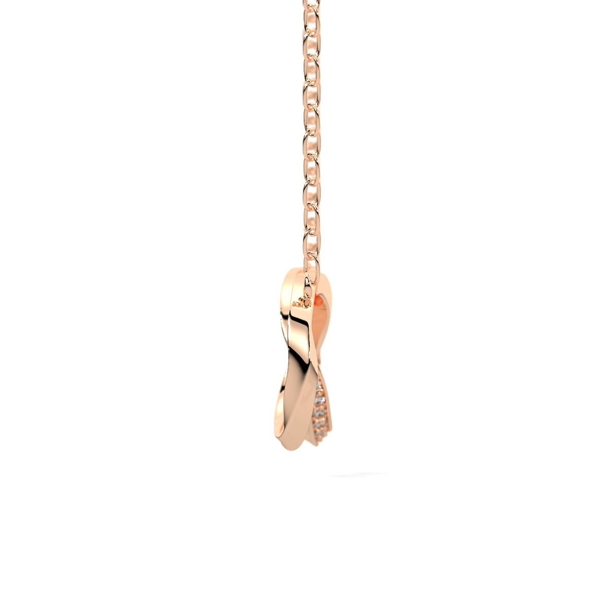 Majestic diamond pendant in rose gold, 14K rose gold, 18K rose gold
