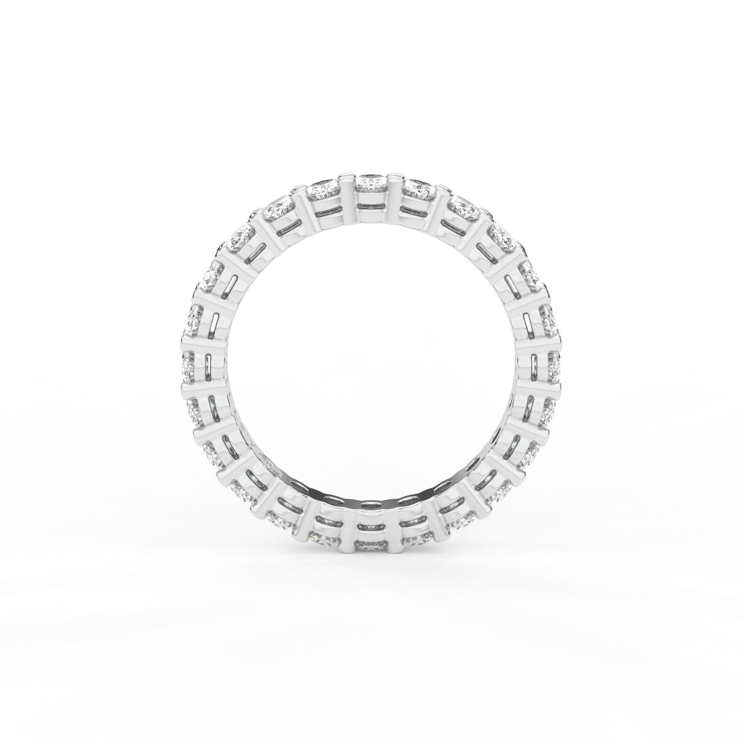14K white gold, 18K white gold