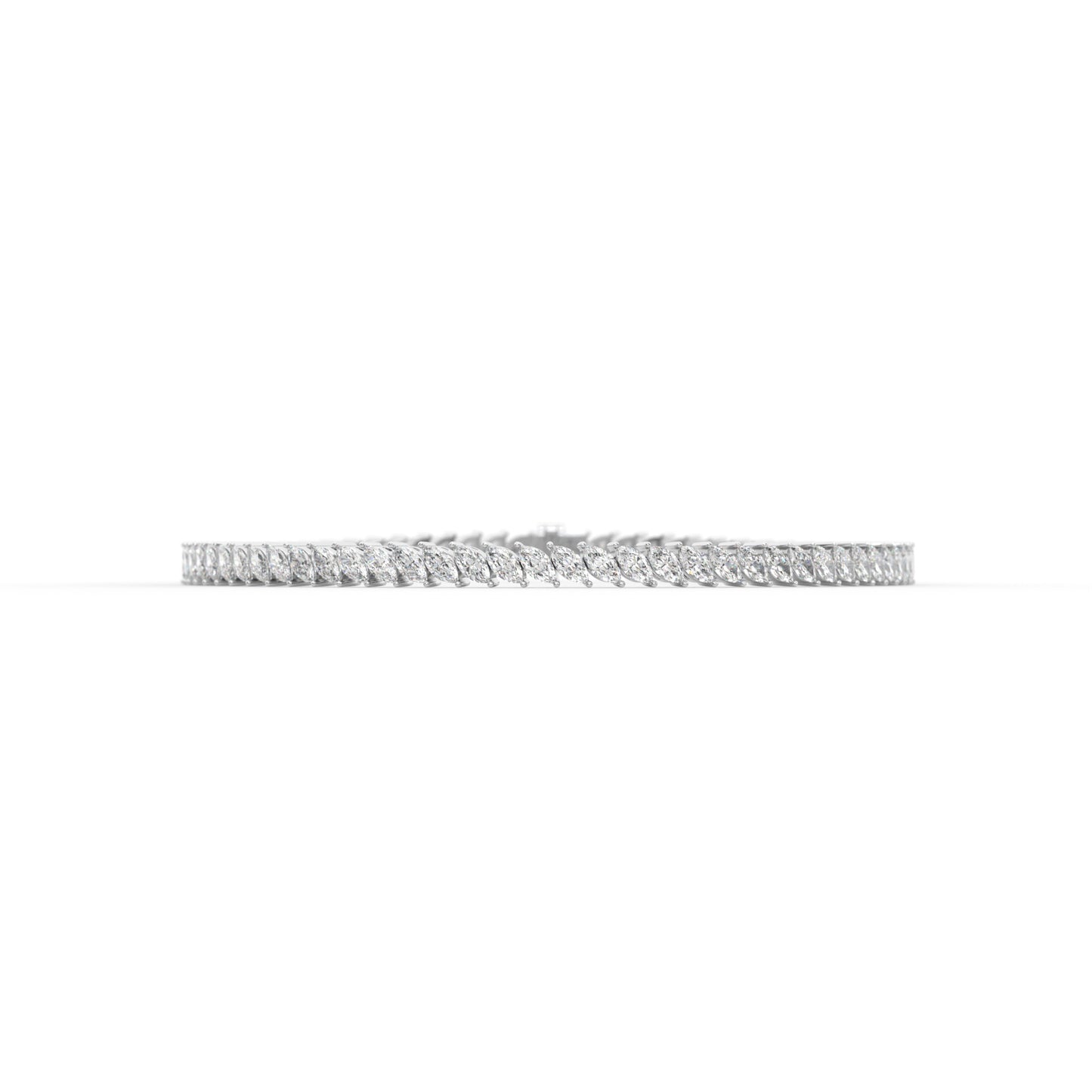 14K white gold, 18K white gold
