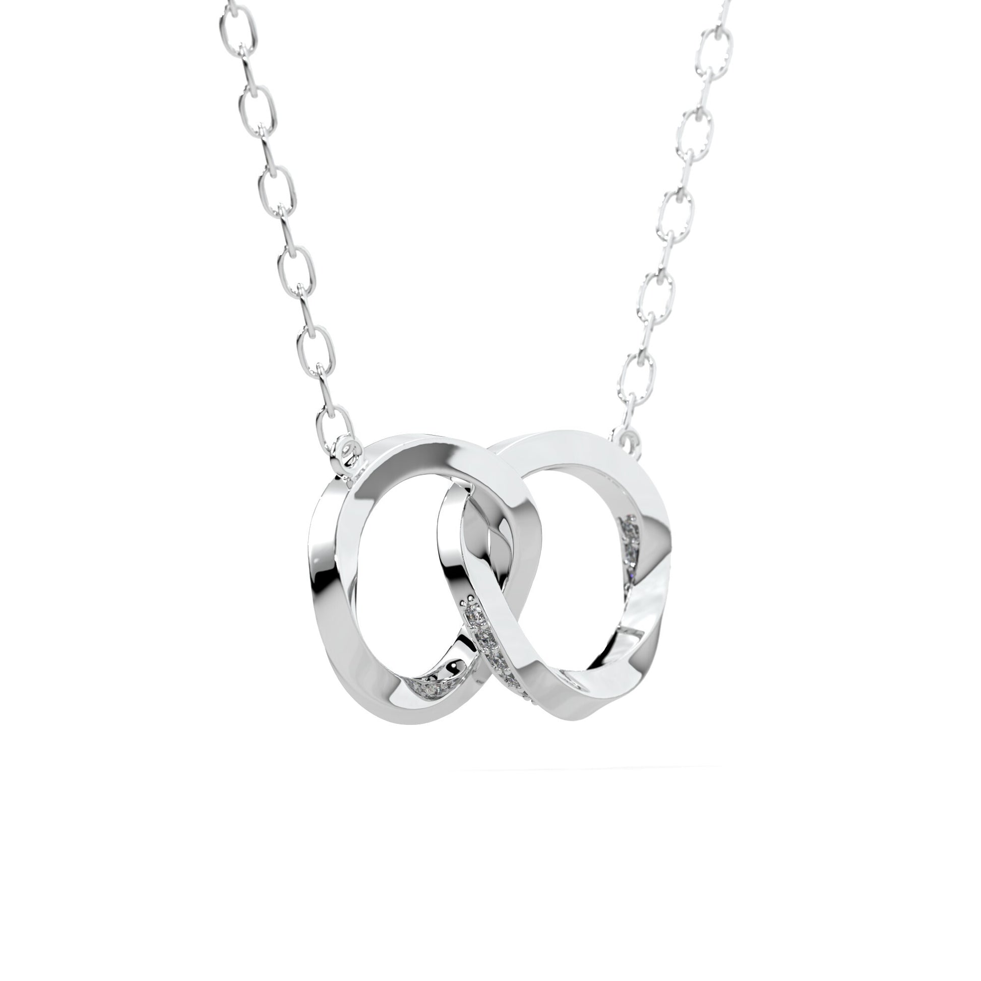 14K white gold, 18K white gold