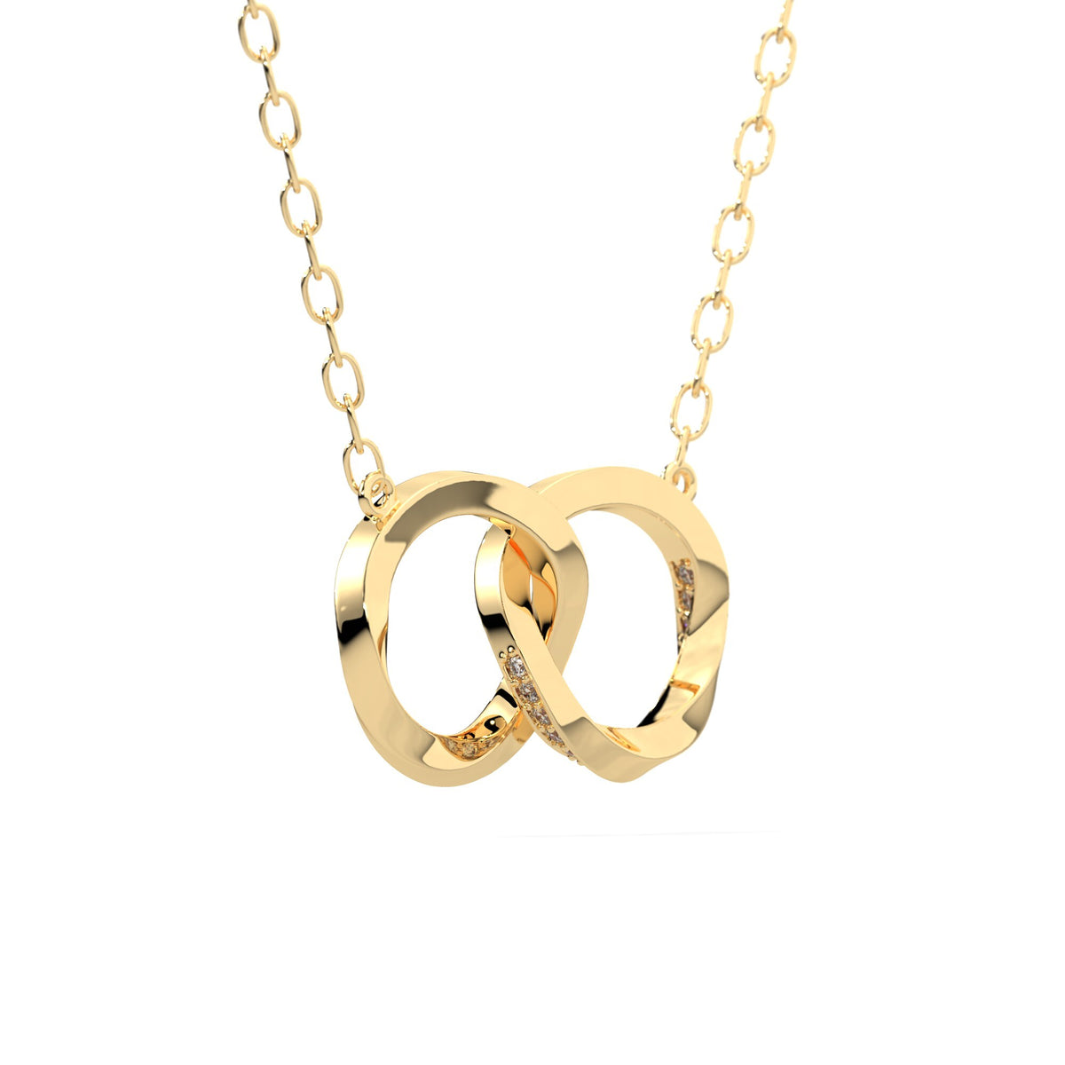 Majestic diamond pendant in yellow gold, 14K yellow gold, 18K yellow gold
