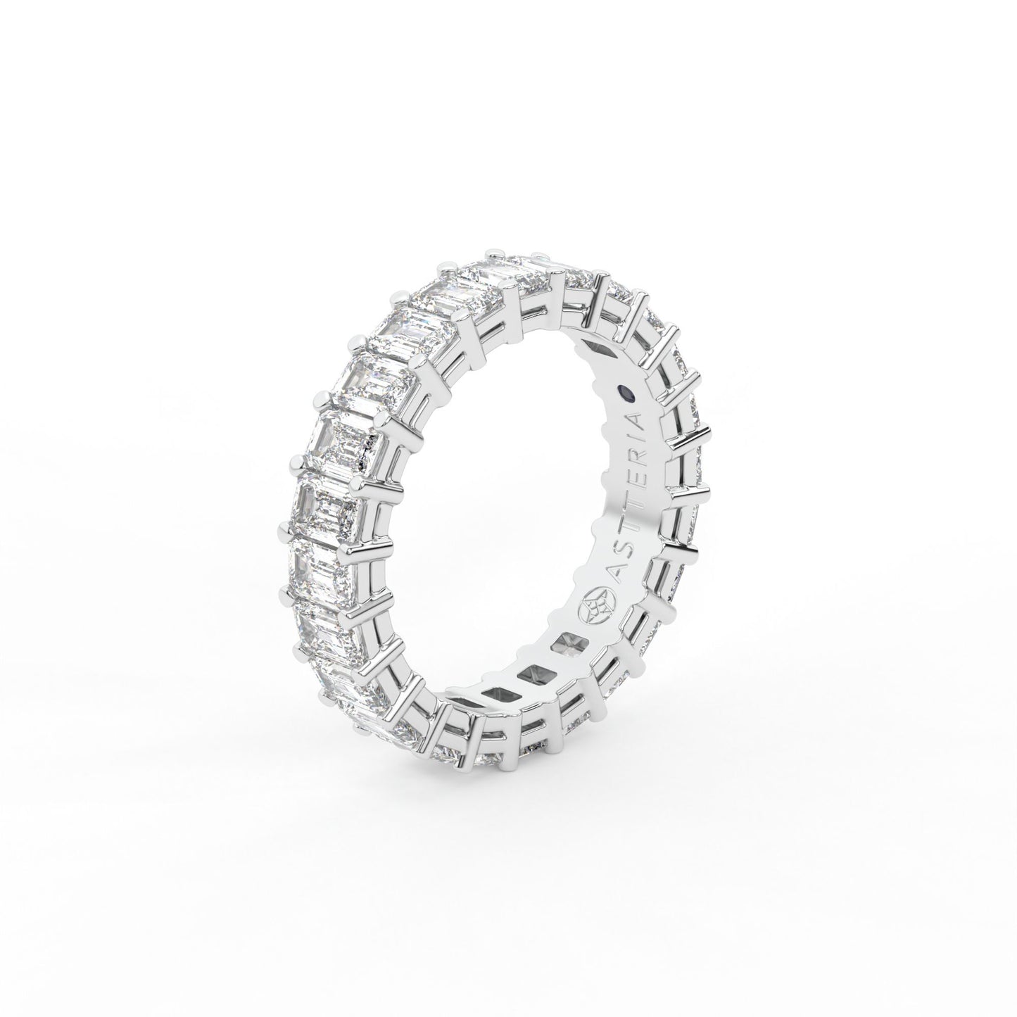 14K white gold, 18K white gold