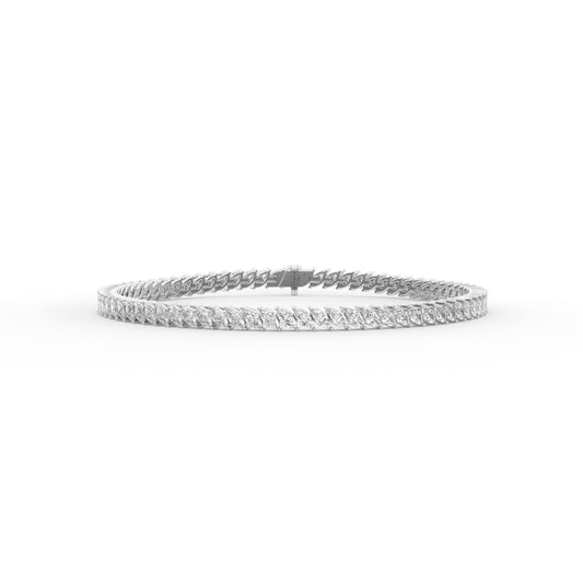 14K white gold, 18K white gold