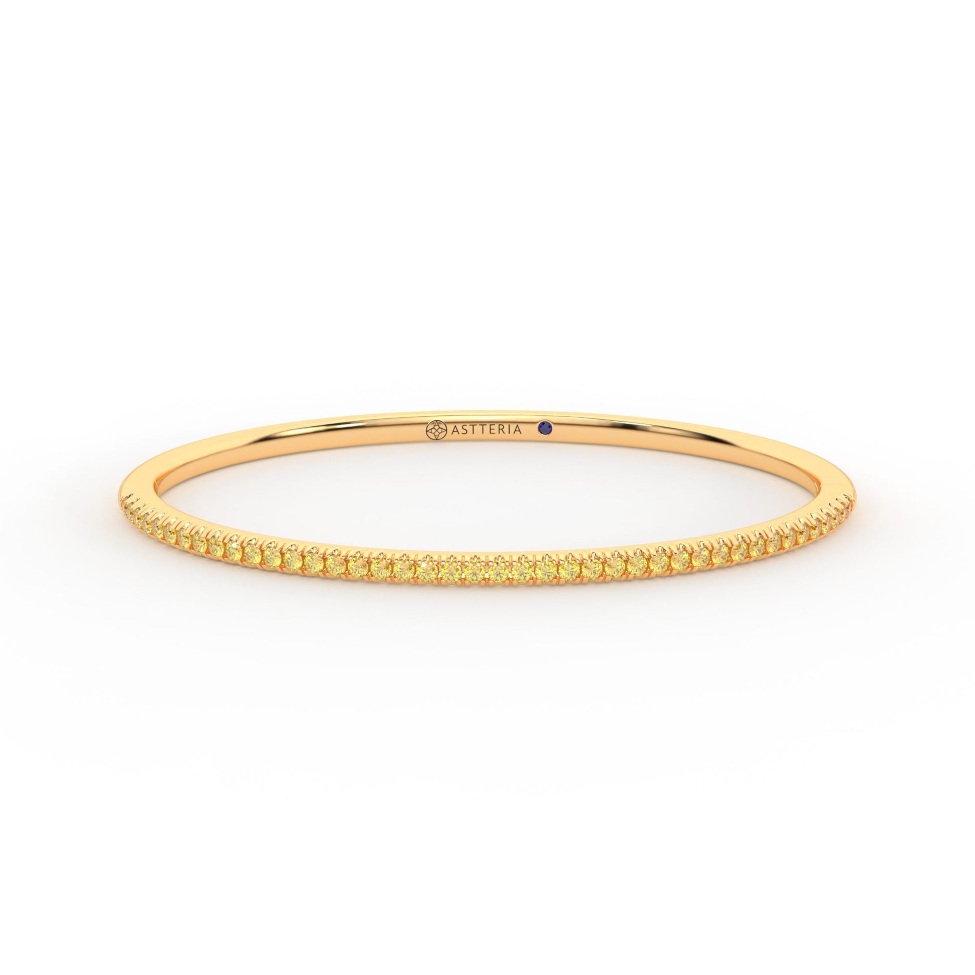 Centuria™ Bangle with Half Pavé yellow diamonds, 14K yellow gold, 18K yellow gold