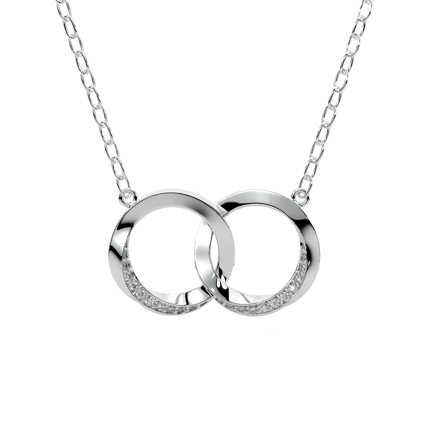 14K white gold, 18K white gold