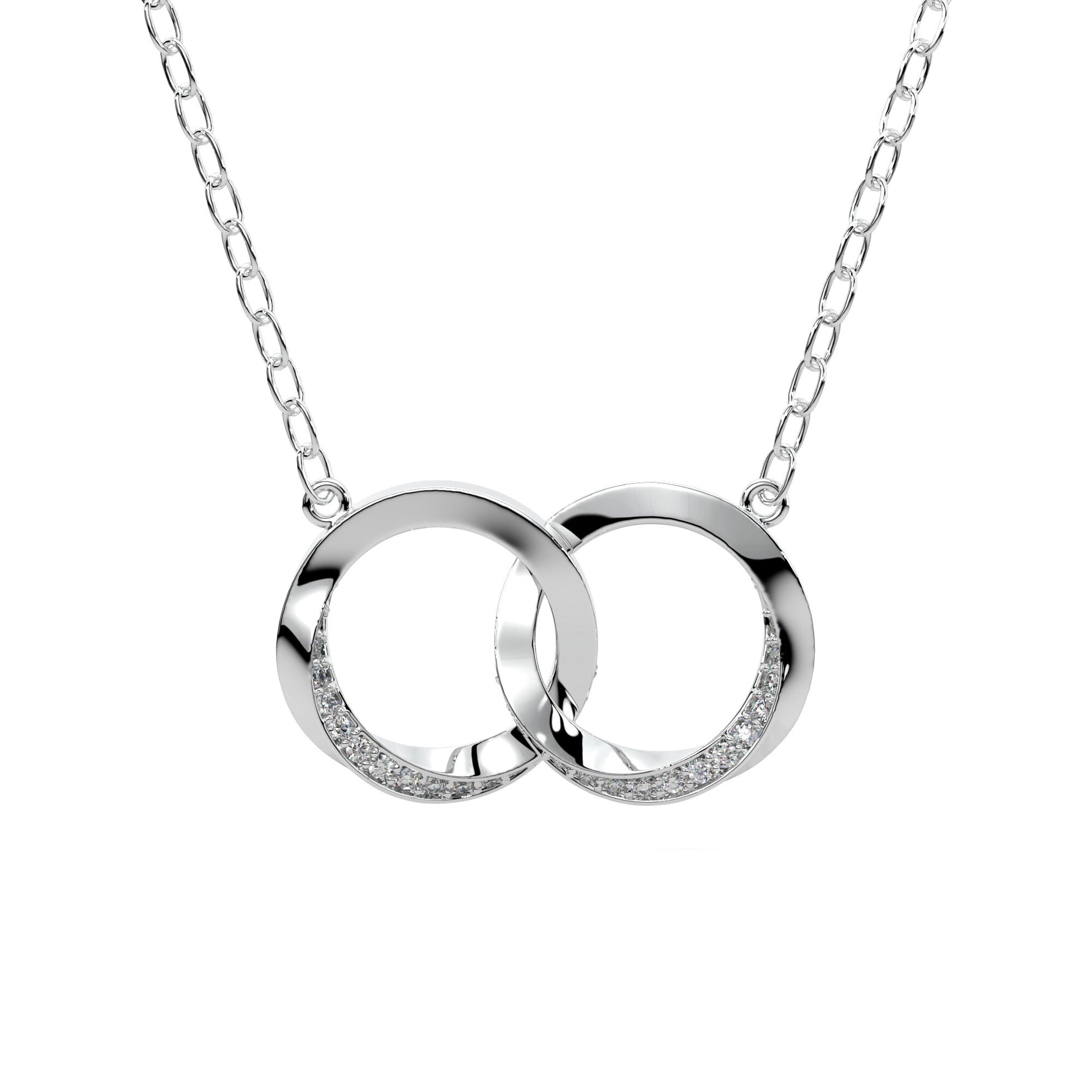 14K white gold, 18K white gold