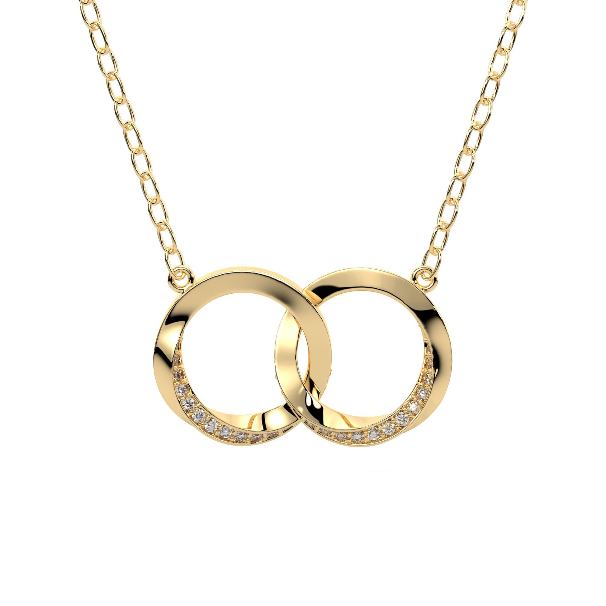 Majestic diamond pendant in yellow gold, 14K yellow gold, 18K yellow gold