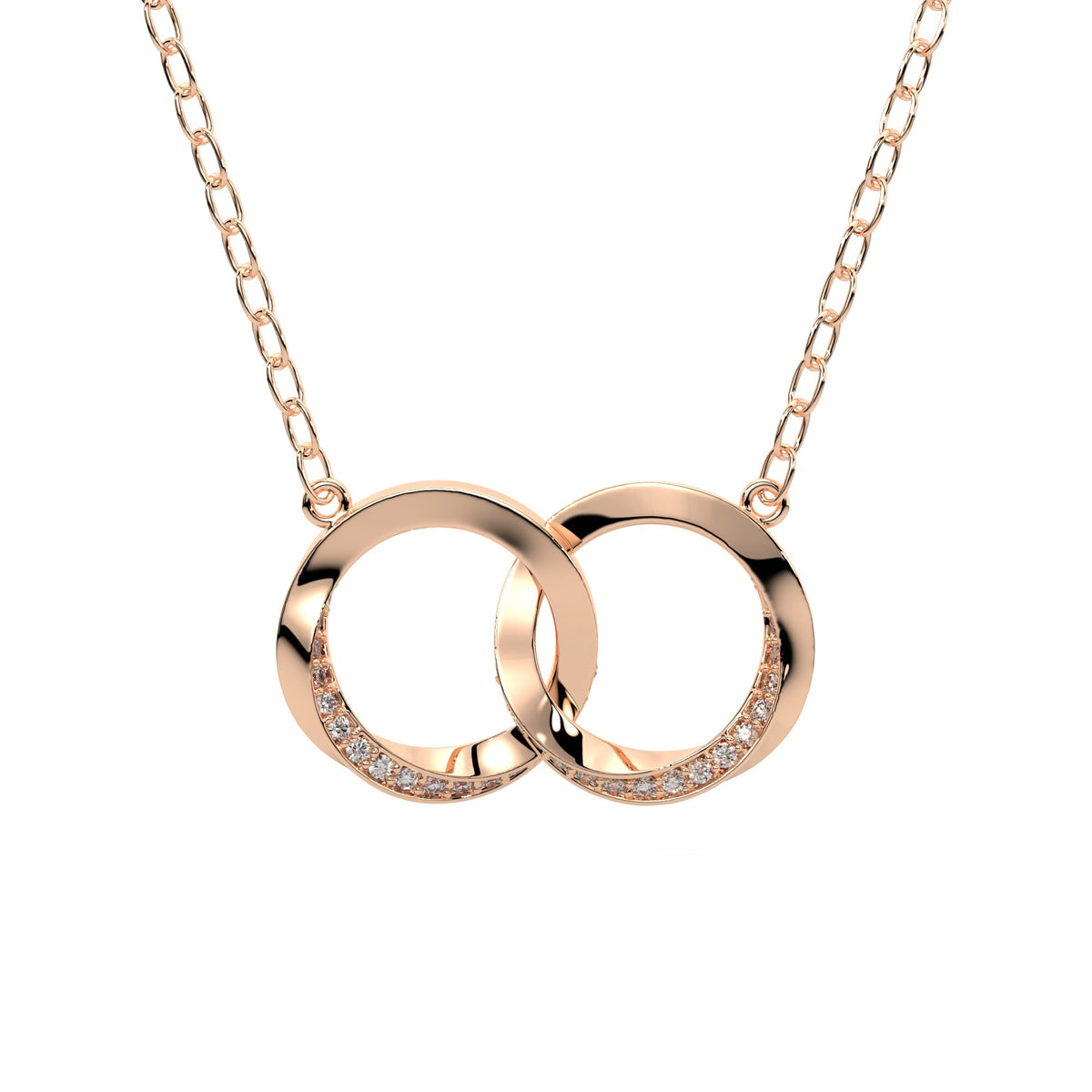Majestic diamond pendant in rose gold, 14K rose gold, 18K rose gold