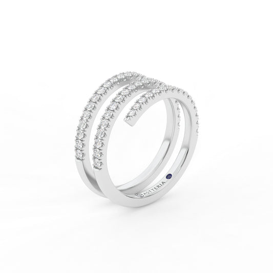 14K white gold, 18K white gold