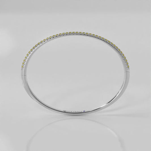 14K white gold, 18K white gold